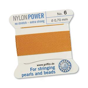 Griffin Nylon Power Cord With Needle #6(0.7mm)-2m/Amber